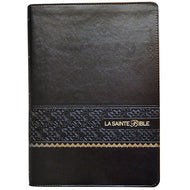 Bible Louis Segond 1910 - Large character black imitation leather word of Jesus in red