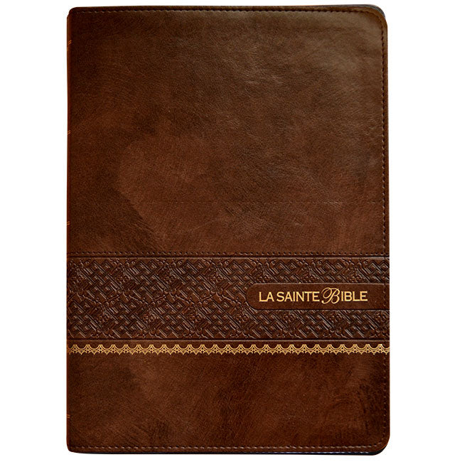 Louis Segond Bible Large Print Brown Faux Leather
