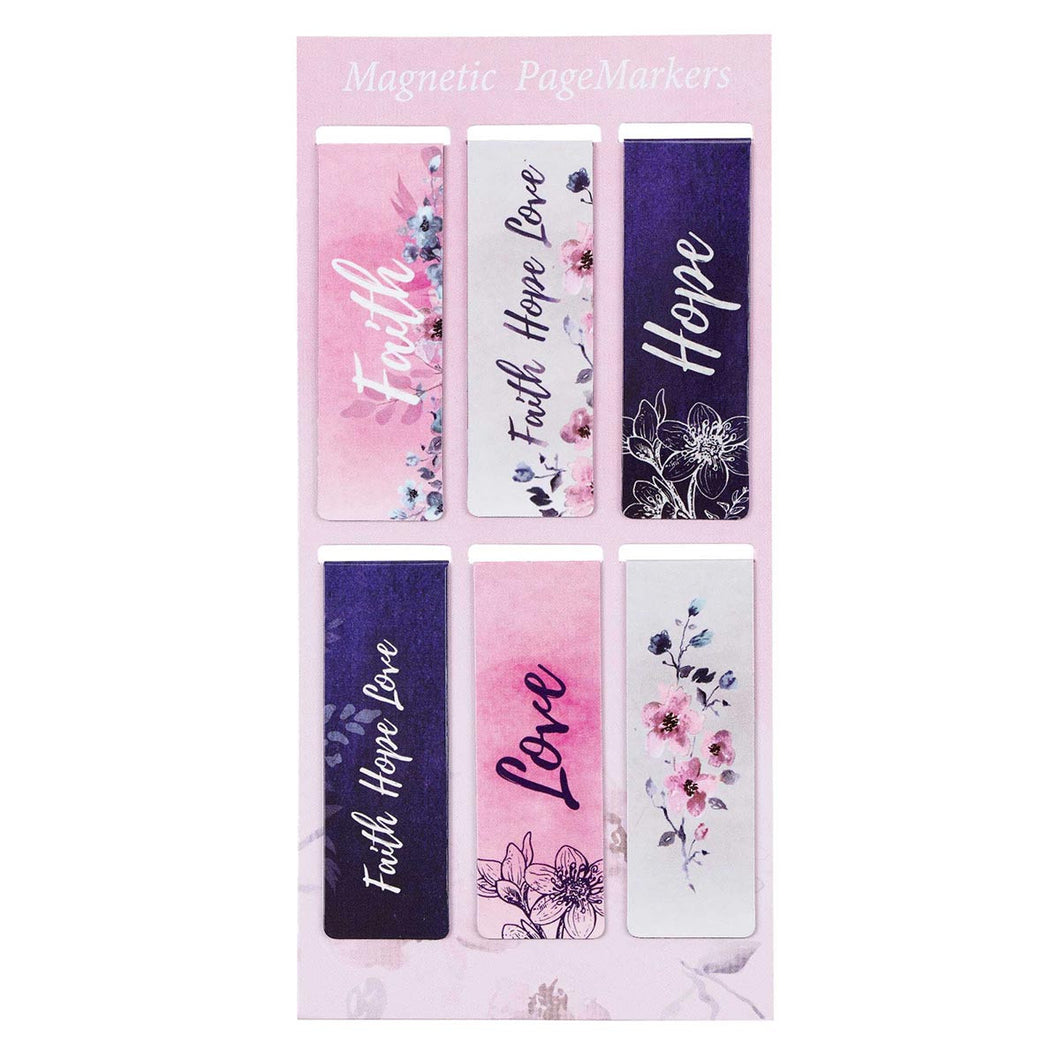 Faith Hope Love Magnetic Bookmark Set