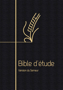 Bible d’étude, version Semeur, souple noire, tranche dorée