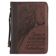 Bible Cover  - LARGE - Walnut-Brown, Faux Leather