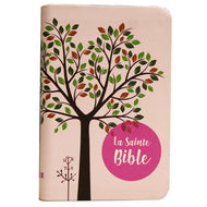 Bible Louis Segond 1910 - Compact Faux Pink with Tree