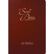 Bible Louis Segond Édition de Genève commentaires de John MacArthur - souple similicuir onglets brun