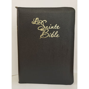 Louis Segond Bible - Medium Character - black with tab and zipper