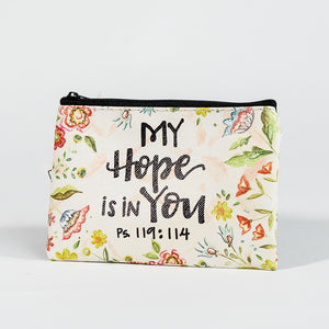 My hope is in you -  zippered coin purse