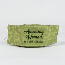 Charger l&#39;image dans la galerie, Amazing woman at your service - Face Mask (light green)
