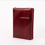 Bible Louis Segond 1910 - Large medium burgundy characters tabs and zipper