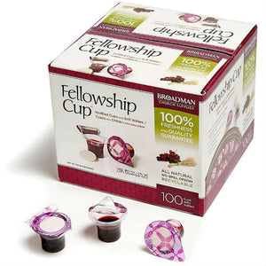 Communion cup pre-filled with fruit juice/wafers - 100 cups