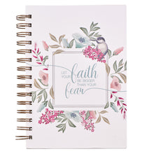 Charger l&#39;image dans la galerie, Let Your Faith Be Bigger Than Your Fear Wirebound Journal
