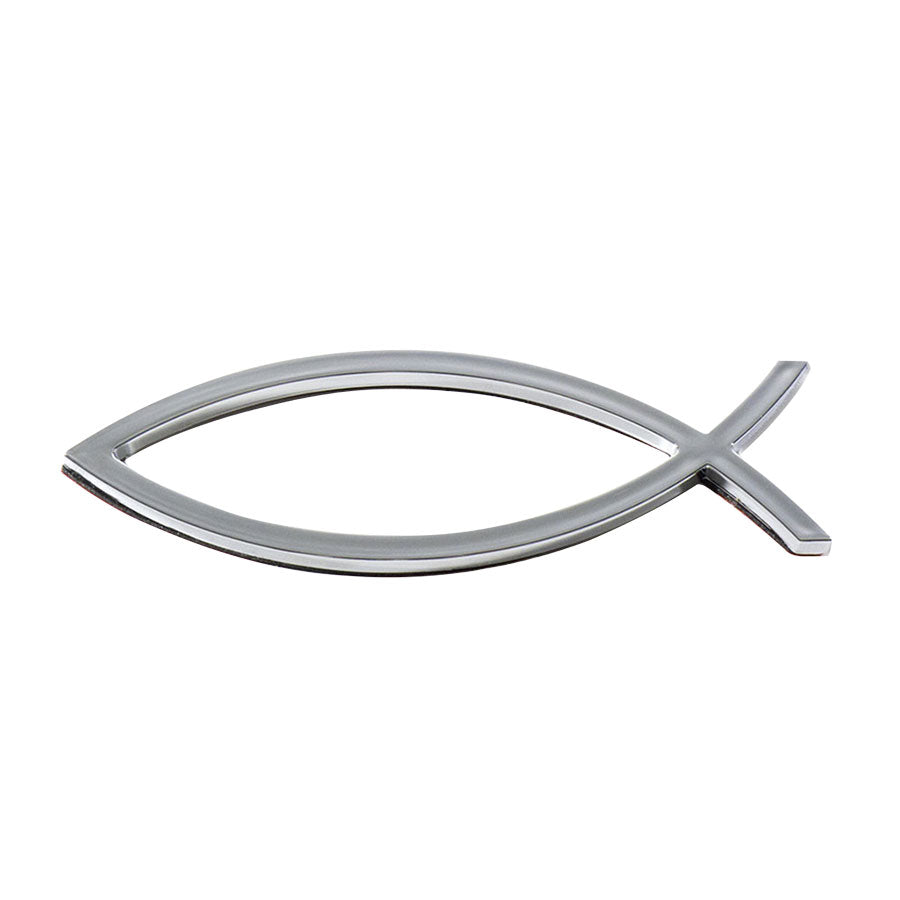 Fish car emblem - Silver