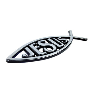 Fish / Jesus car emblem - Silver